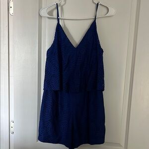 Lilly Pulitzer Navy Blue Lace Romper